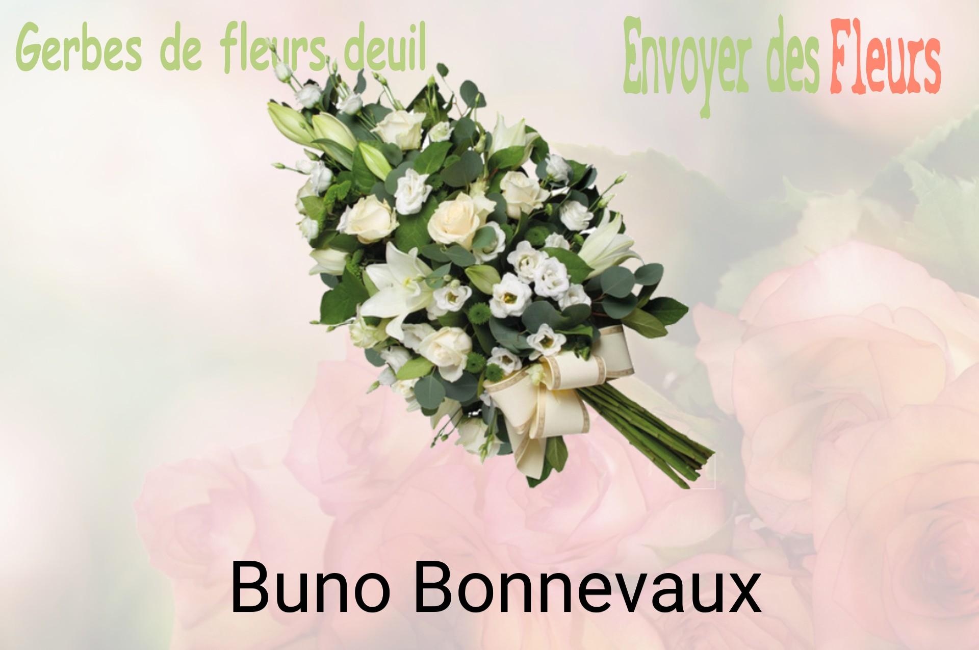 Gerbe de fleurs de deuil livrée à Buno-Bonnevaux